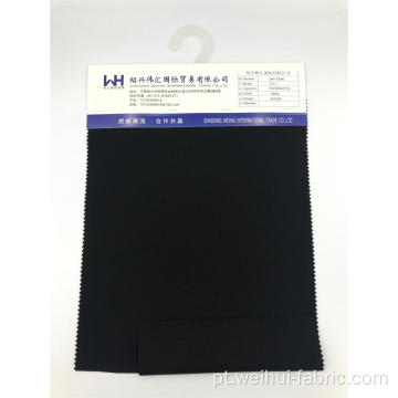 Tecidos de malha de alta qualidade R / N / SP, preto liso, dupla face